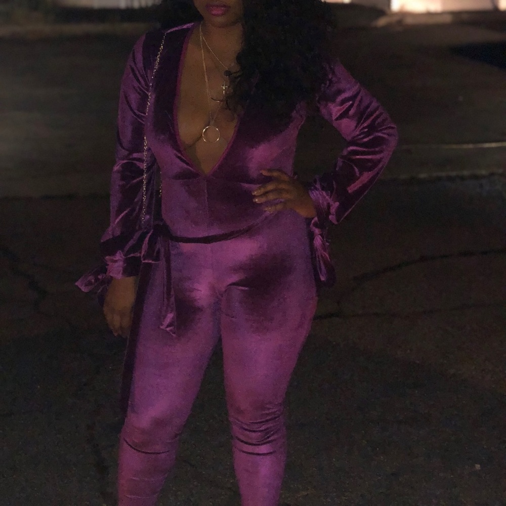 Purple jumpsuit